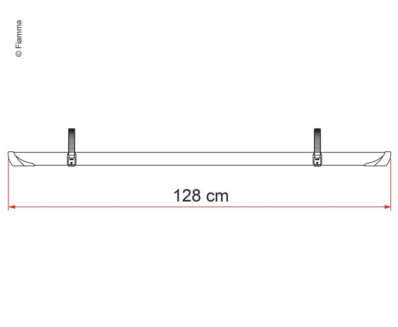 Rail Quick Pro Fahrradschiene 128 cm - Schwarz
