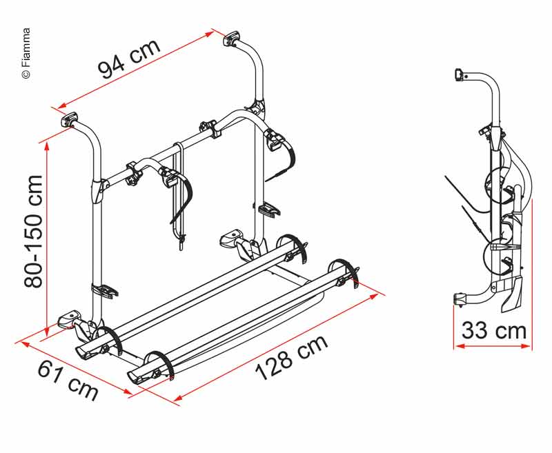 HecktrÃ¤ger Carry Bike Pro Autotrail, max. Traglast 40kg