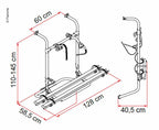 Caravan Heckträger Simple Plus 200 für 2 Räder, max. Traglast 35kg