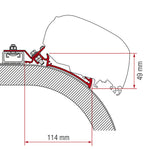 Adapter Markise F65L und F80S Rapido Distinction 400 cm