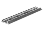 Zurrschiene flach 2000x44x11,3mm mit 8mm Keder, silber,