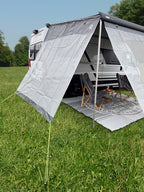Sunblocker SAONA 240, Front, Gittergewebe (Mesh+PVC), 240x190cm, grau