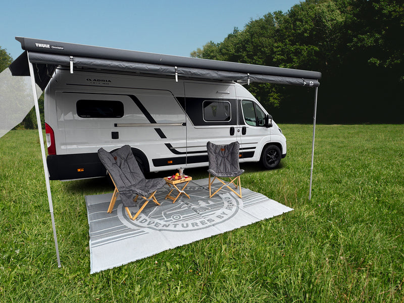 Sunblocker SAONA 430, Front, Gittergewebe (Mesh+PVC), 430x190cm, grau
