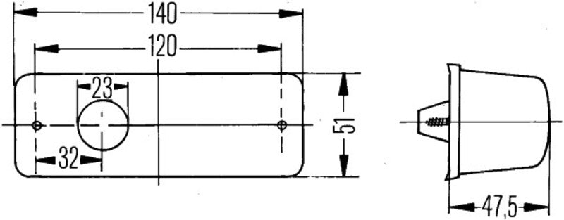Zusatzblinkleuchte - Aufbau - Gelb - Links