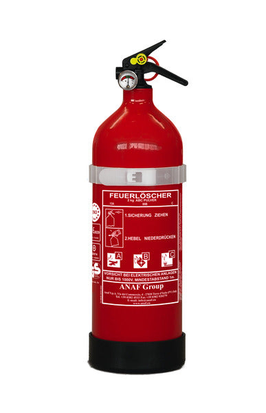 ANAF ABC Pulver-Feuerlöscher 2 kg mit Druckanzeige