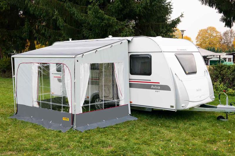 Gardinenset f.Vorderwand Fiamma Caravanstore 410 weiß - für 47565