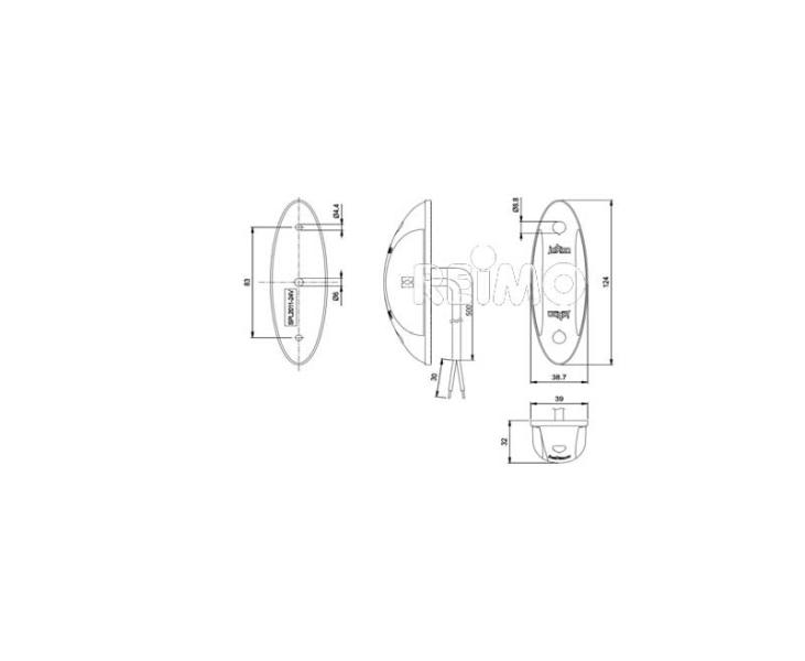 LED-NebelschluÃ 12V, 6W IP67 500 mm Kabel