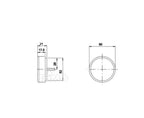 Mit 700 mm Kabel, IP67-zertifiziert, Durchmesser 60 mm