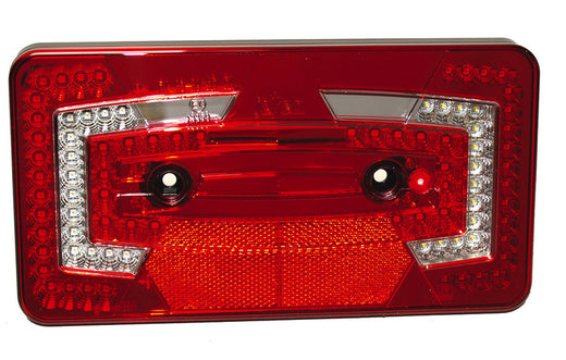 Jokon LED-Multifunktionsleuchte, 9-32V, links rot IP67, Standardrückstrahler
