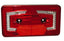LED-Multifunktionsleuchte, 9-32V, links rot IP67 mit 6-Eck-RÃ¼ckstrahler
