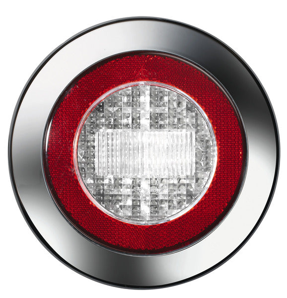 LED-RÃ¼ckfahrleuchte mit RÃ¼ckstrahler 12V 3W klar IP67, 500 mm Kabel