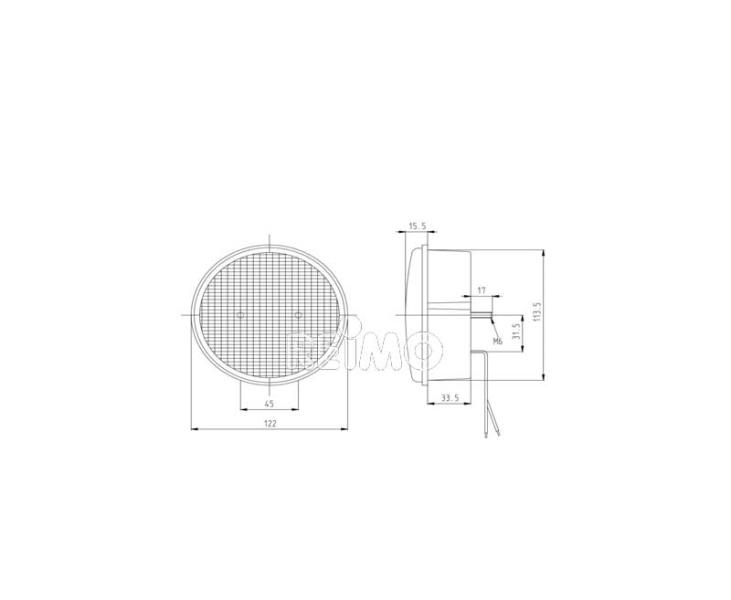 LED-Nebelschlußleuchte 12V, 4W rot IP67 500 mm Kabel