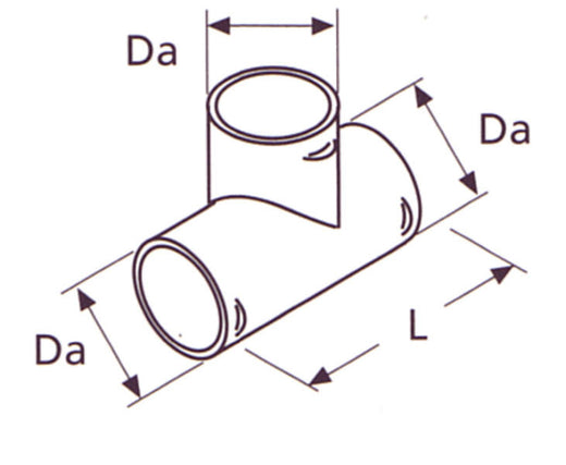 WEBAS T-Stück zur Rohrverbindung 90mm