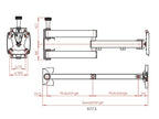 NOVUS SKY 10N TV-Halter 2-armig - 780 mm