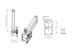 NOVUS SKY 10N TV-Halter 2-armig - 780 mm