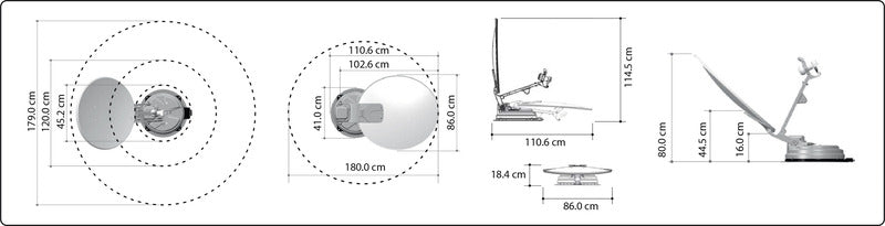 Sat-Anlage mit 10 vorprogrammierten Satelitten &amp; Auto Skew