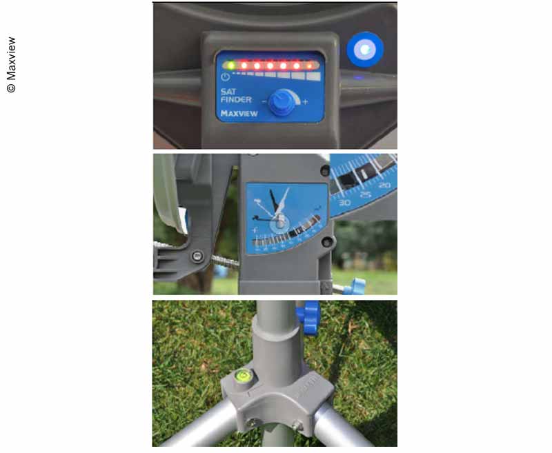 Manuelle Satellitenanlage, Spiegel ø65 cm