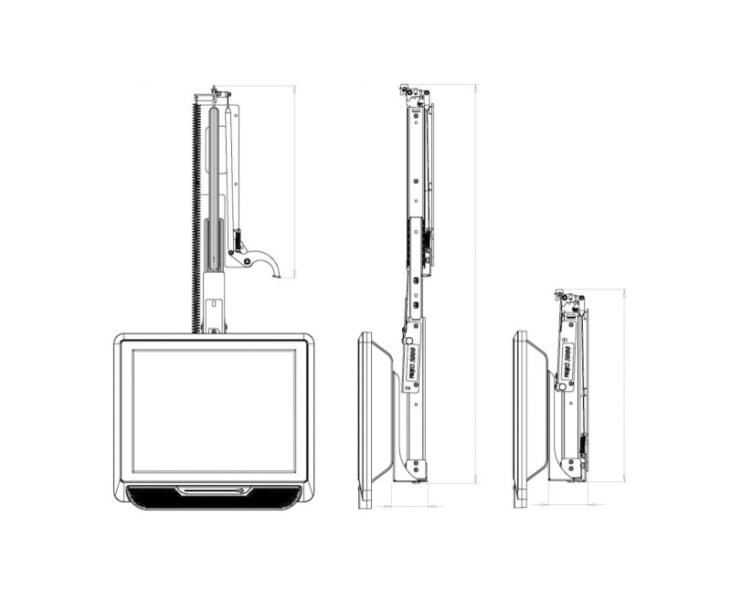 Manueller TFT-Auszug, 415mmx860mmx76mm
