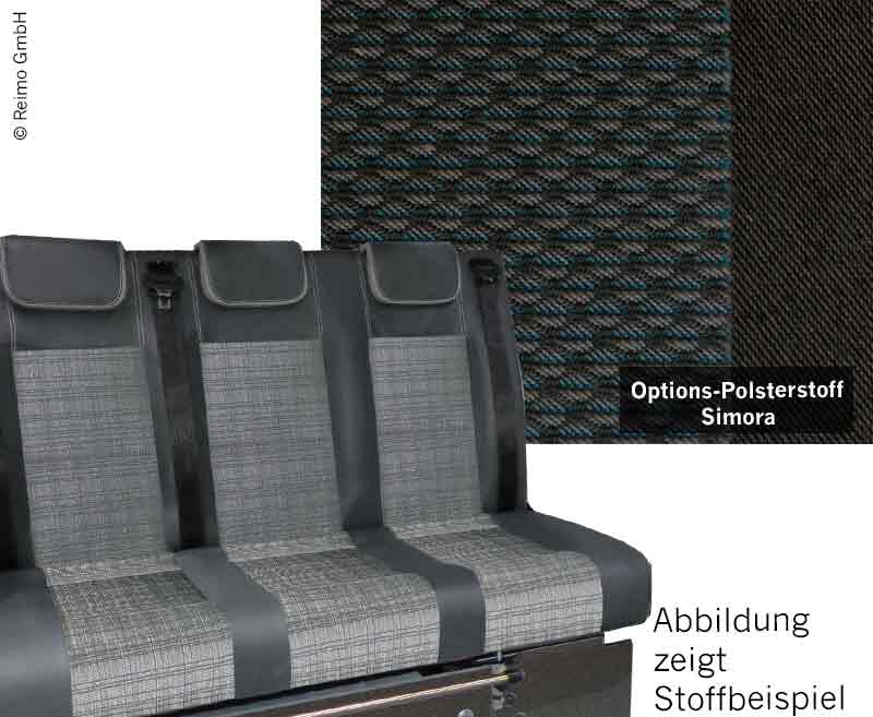 Schlafsitzbank VW T6 Trio Style V3000 Gr.10 3-sitzig Simora T6 Wärmetauscher