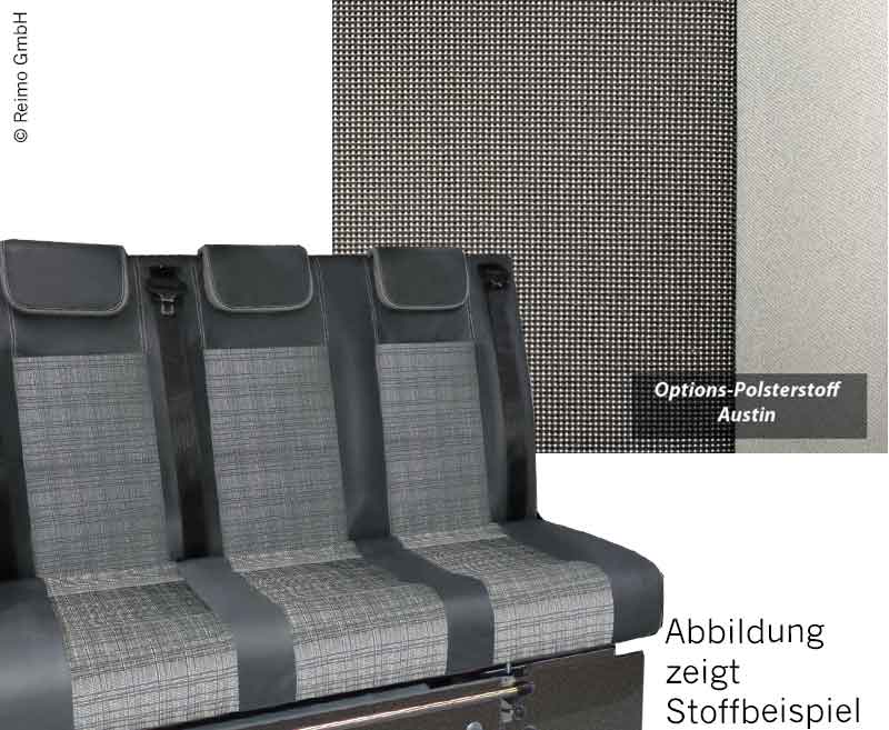 Schlafsitzbank VW T5 Trio Style V3000 Gr.10 3-sitzig Austin T5 2 Wärmetauscher