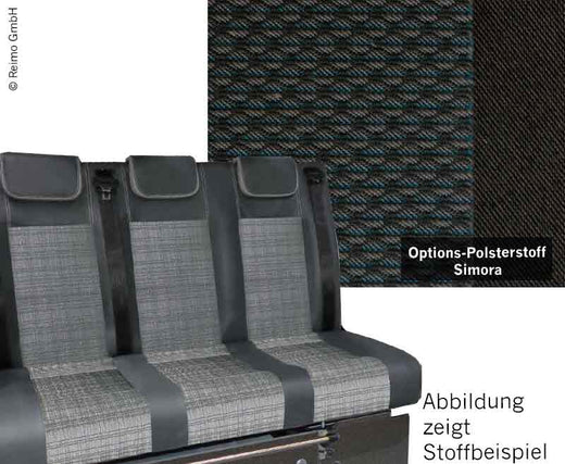 Schlafsitzbank VW T6 Trio Style V3000 Gr.10 3-sitzig Simora T6 Rechtslenker