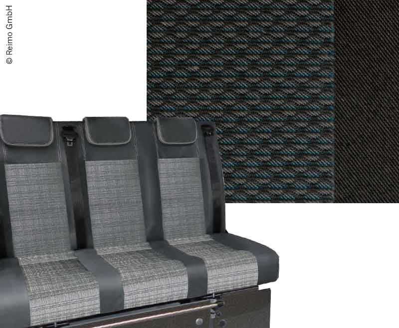 Schlafsitzbank VW T6 Trio Style V3000 Gr.8 3-sitzig Simora T6 2-fbg.Wäremtausch