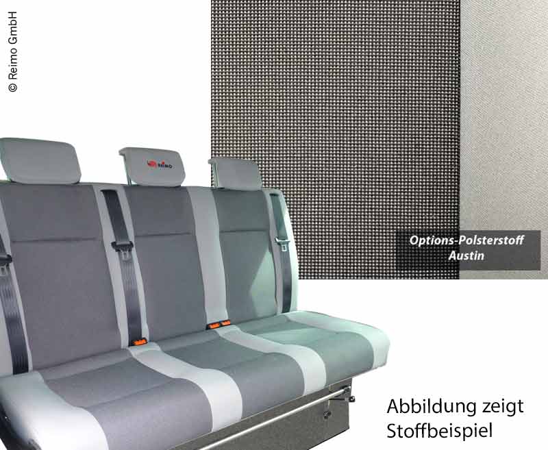 Schlafsitzbank VW T5 V3100 Gr.14 starr,3-sitzig,Polster Austin T5 2fbg. Rechtsl