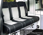 Schlafsitzbank Renault Trafic,Opel Vivaro,Fiat Talento,V3000 Gr.17 Leder 2-fbg.
