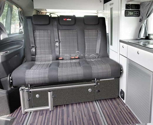 Schlafsitzbank Merc. Vito LR 2015 V3000 Gr.8 3-sitzig, Stoff Classic Grau 2fbg.
