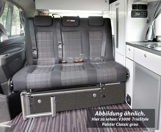 Schlafsitzbank Merc. Vito LR 2015 V3000 Gr.8 3-sitzig,Polster Tunja 2 farbig