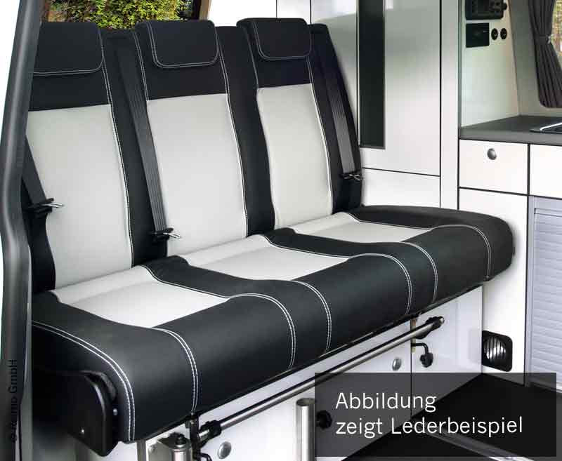 Schlafsitzbank Merc. Vito LR 2015 V3000 Gr.14 3-sitzig, Polster Leder 2 fbg.