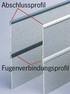 Verbindungsprofil hellgrau für 3 mm Verkleidungsplatten - Hellgrau - 2,2 m