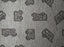 Wohnraumteppich 50x150cm grau, Muster, 45% Polyester/55% Baumwolle