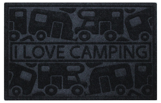 Arisol Fussmatte KERA KAMP 40x60cm, schwarz, PP/Gummi, Motiv: Motorhome/Caravan