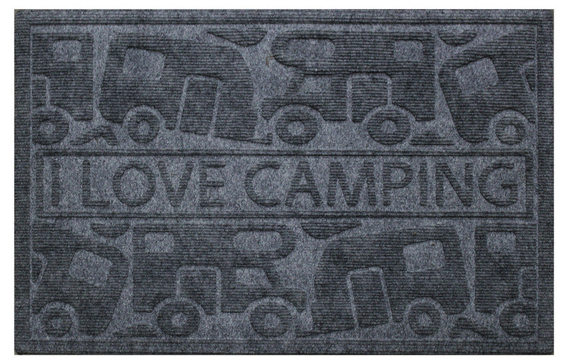 Arisol Fussmatte KERA KAMP 40x60cm, grau, PP/Gummi, Motiv: Motorhome/Caravan