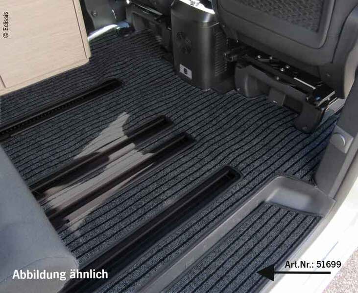Teppich für Wohnraum Einstieg mit Schienen - Citroen Campster, Citroen Spacetourer, Peugeot Traveller und baugleiche Fahrzeuge