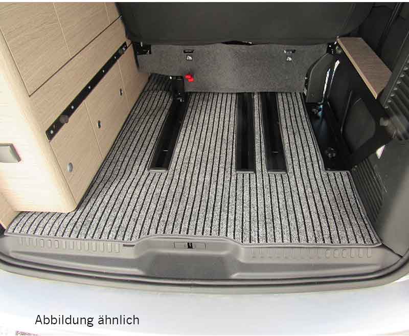 Teppich für Kofferraum mit Schienen - Citroen Campster, Citroen Spacetourer, Peugeot Traveller und baugleiche Fahrzeuge