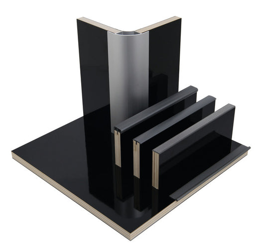 Reimo Möbelbauplatte Hochglanz Schwarz - HPL-Schichtstoff - 1/4 Platte