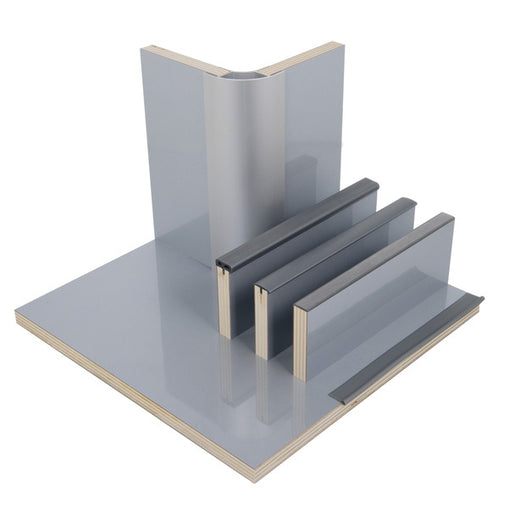 Reimo Möbelbauplatte Hochglanz Silber - HPL-Schichtstoff - 1/4 Platte