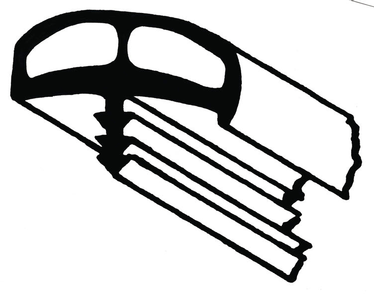 Luftgepolstertes Kantenschutzprofil - mittelgrau