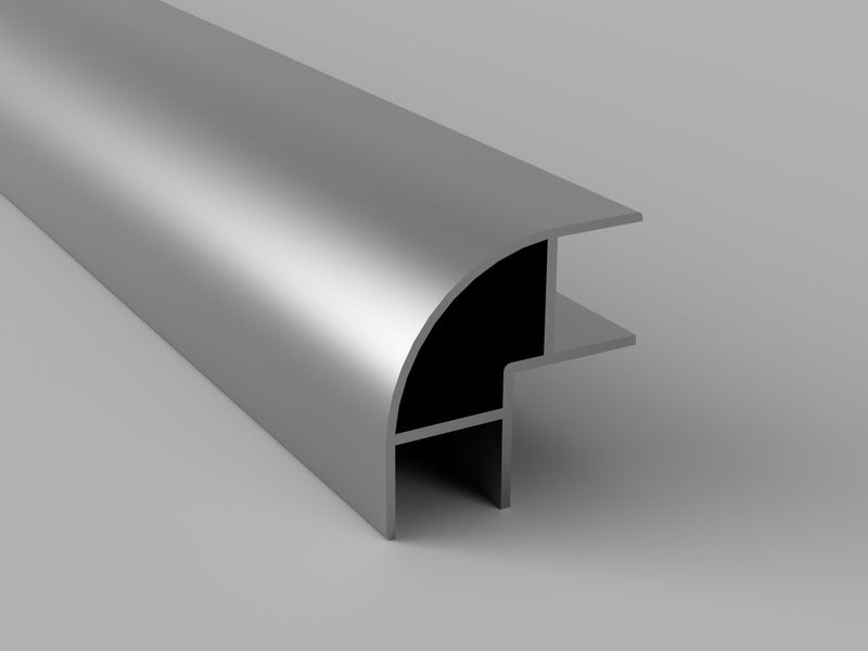 Alu-Möbeleckprofil 2,2m beidseitig offen R1silber Aluminium