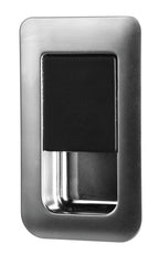 Türschloss 36x59mm chrome brushed/schwarz Türstärke 12-18mm