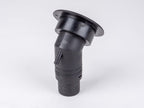 Einfüllstutzen Ø50mm, lang, schwarz, Tankstellensymbol