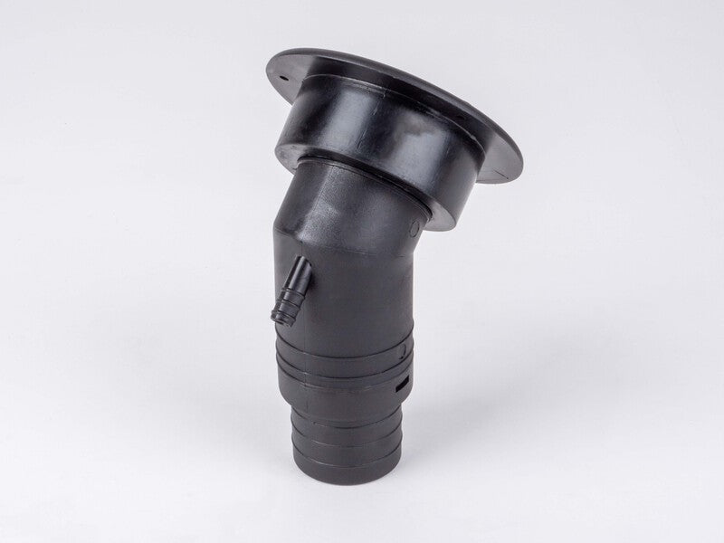 Einfüllstutzen Ø50mm, lang, schwarz, Tankstellensymbol
