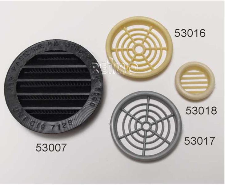 Möbellüftungsrosette 60mm rund grau