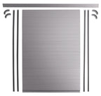 Rollladentür-Komplettset grau