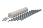 Rollladen-Kit inkl. Lamellen, Schienen, Kurven, Winkelprofil