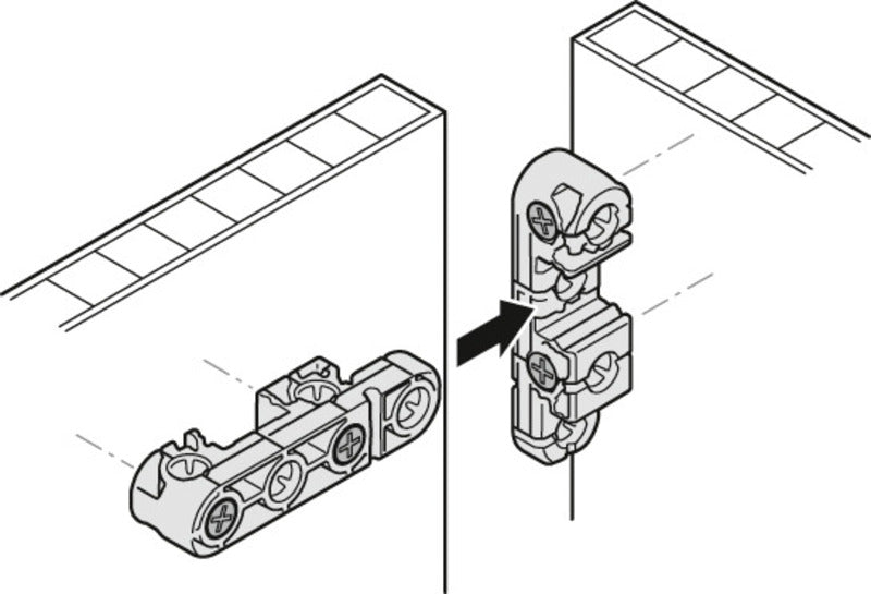 Ixconnect-Möbelverbinder schwarz 25Stk. Universalverbinder