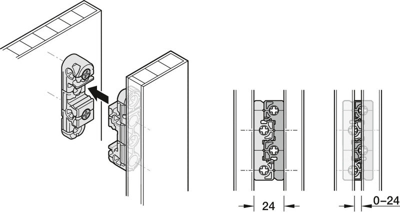 Ixconnect-Möbelverbinder schwarz 250Stk. Universalverbinder