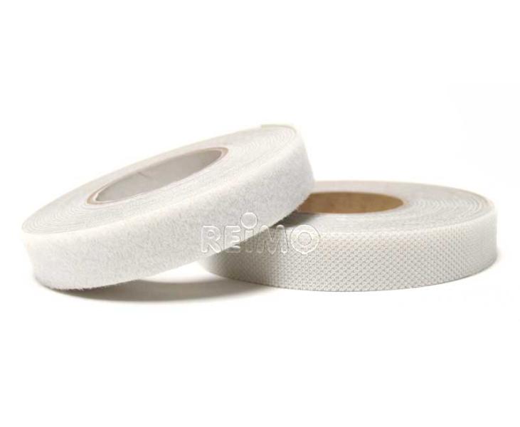 Klettband selbstklebend - Weiß - 20 mm Breite - 5 m